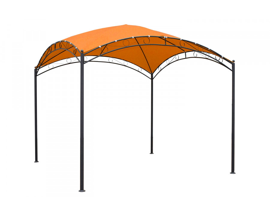 FaFurn - 10Ft X 10Ft Dome Top Gazebo Shade Tent Bronze Terra Cotta