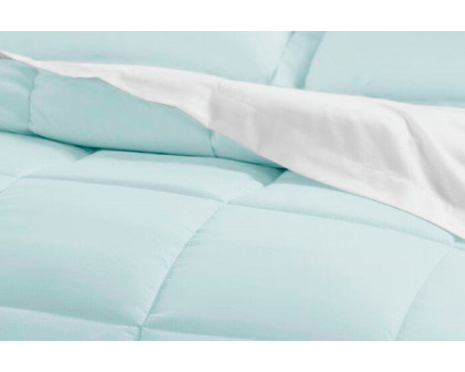 FaFurn California King Size 6-Piece Reversible Comforter Set - Aqua Blue, Microfiber