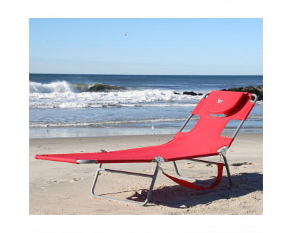 FaFurn - Beach Chair with Face Cavity and Arm Slots