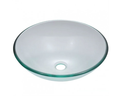 FaFurn - Bathroom Vessel Sink in Crystal Clear, Tempered Glass