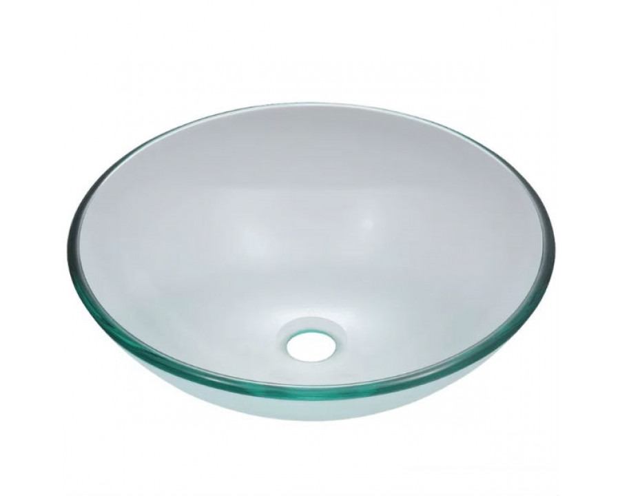 FaFurn - Bathroom Vessel Sink in Crystal Clear, Tempered Glass