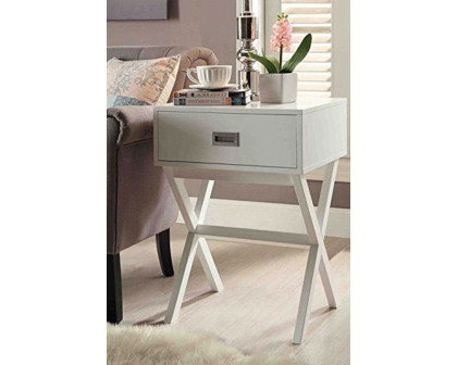 FaFurn - Modern 1-Drawer Bedside Table Nightstand End Table