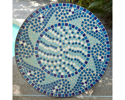 FaFurn - Mosaic Bistro Set in Aqua Blue