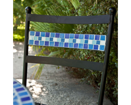 FaFurn - Mosaic Bistro Set in Aqua Blue