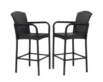 FaFurn - Set of 2 Barstools Set in Brown