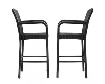 FaFurn - Set of 2 Barstools Set in Brown