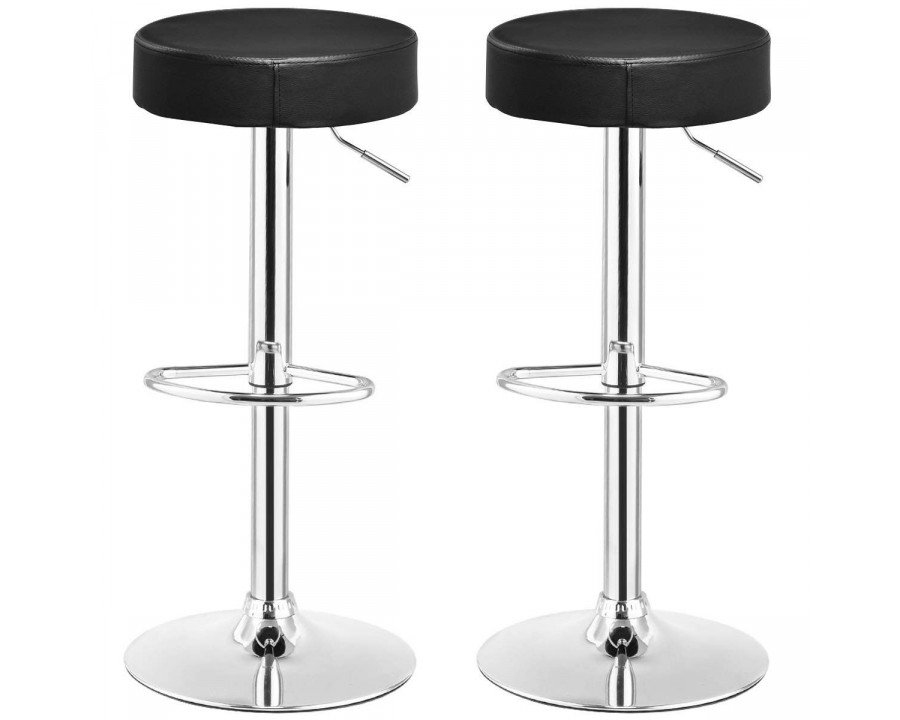 FaFurn - Set of 2 Adjustable Swivel Barstools Set