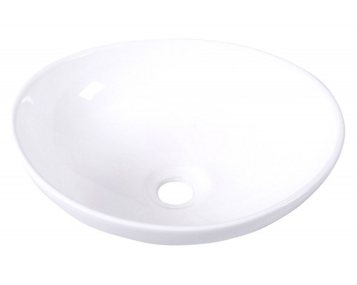 FaFurn - Contemporary Oval Basin Round Vessel Bathroom Sink in White