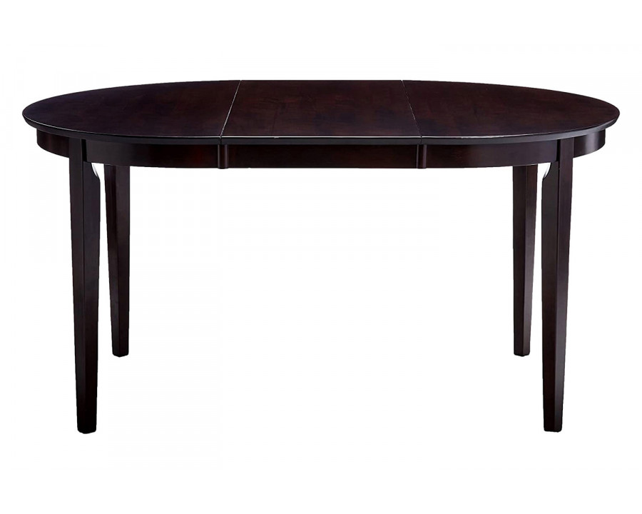 FaFurn - Contemporary Oval Dining Table in Dark Brown Cappuccino Wood Finish