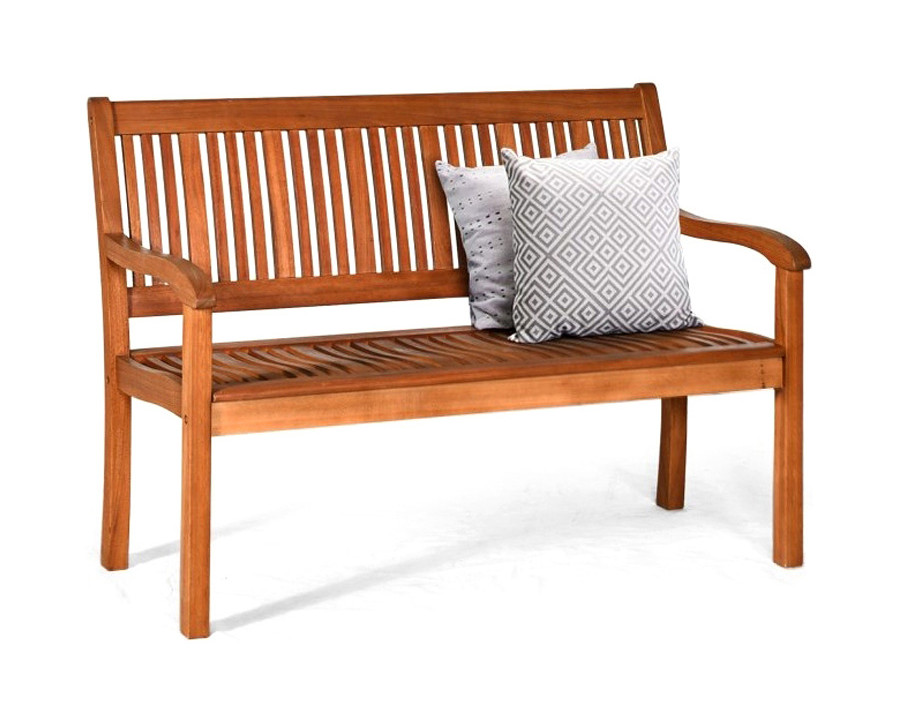 FaFurn - Farmhome Slatted 2 Seater Garden Eucalyptus Bench