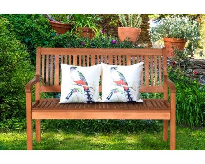 FaFurn - Farmhome Slatted 2 Seater Garden Eucalyptus Bench