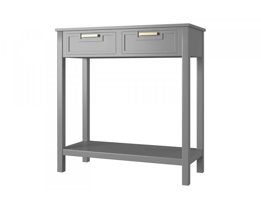 FaFurn Modern Entryway Accent 2 Drawer Sofa Side Table - Gray