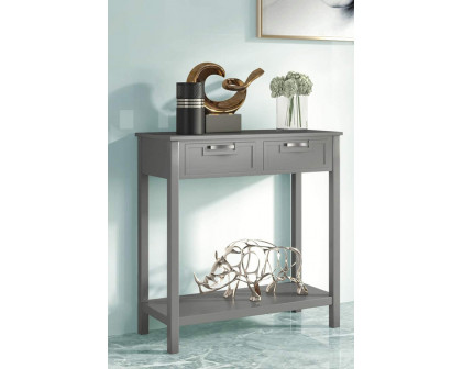 FaFurn Modern Entryway Accent 2 Drawer Sofa Side Table - Gray