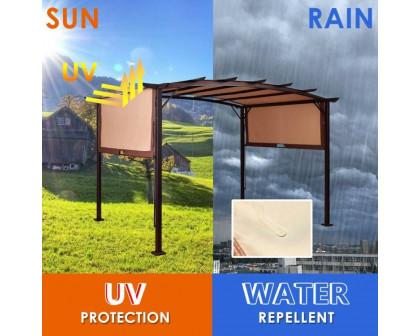 FaFurn™ Gazebo Sun Shelter - Brown, Metal/Polyester