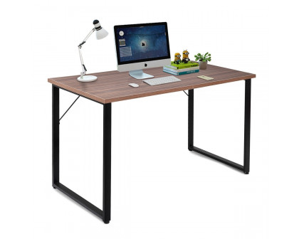 FaFurn - Modern Computer Desk with Natural Wood Top