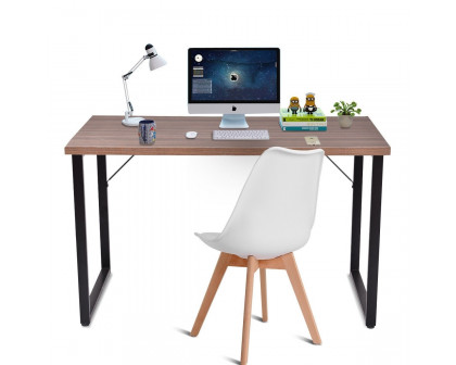 FaFurn Modern Computer Desk with Coffee Finish Wood Top - Coffee, Wood