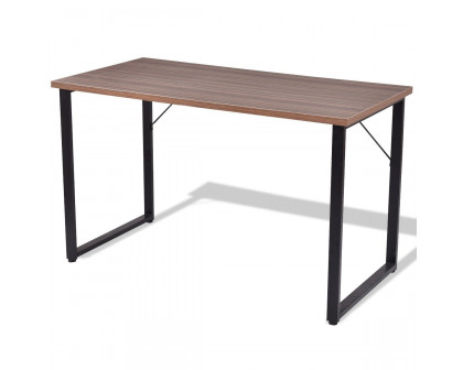 FaFurn Modern Computer Desk with Coffee Finish Wood Top - Coffee, Wood