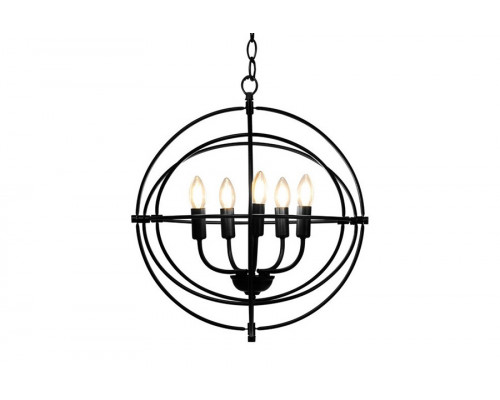 FaFurn - 5 Light Brass Rustic Industrial Rotating Metal Chandelier