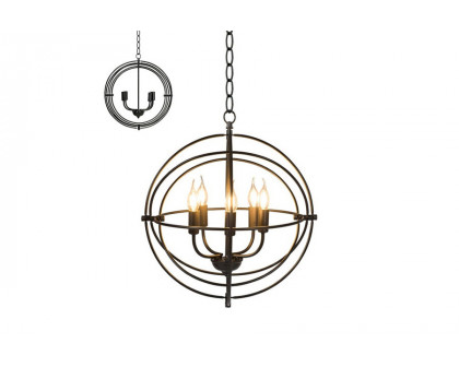 FaFurn - 5 Light Brass Rustic Industrial Rotating Metal Chandelier