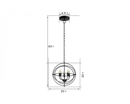 FaFurn - 5 Light Brass Rustic Industrial Rotating Metal Chandelier