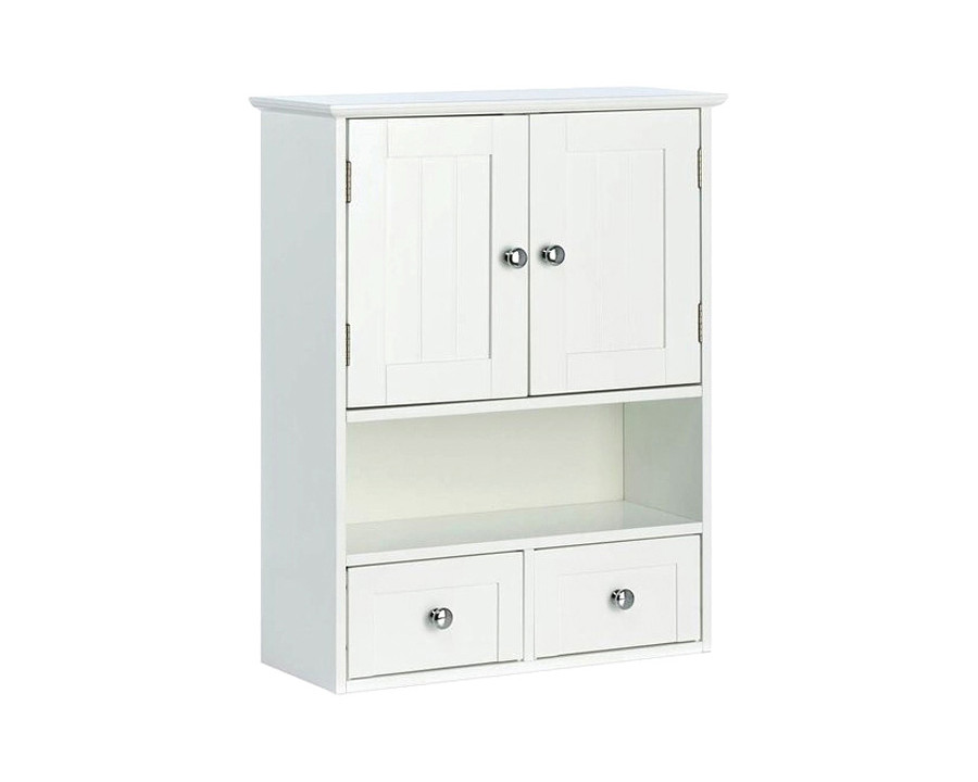 FaFurn - White Cottage Multi Drawer/Cabinet Wall Mounted Bathroom Storage