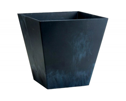 FaFurn - Contemporary 12-Inch Square Planter in Black Plastic