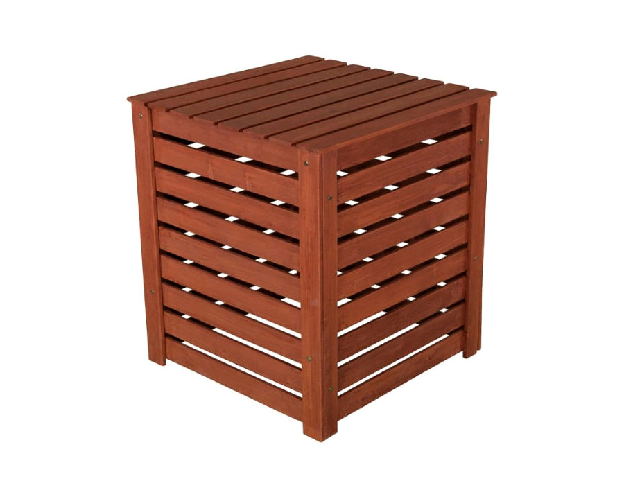 FaFurn - Outdoor 90 Gallon Solid Wood Compost Bin with Brown Finish