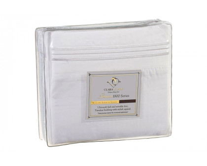 FaFurn 4-Piece Silky Soft Microfiber Sheet Set - White, King Size