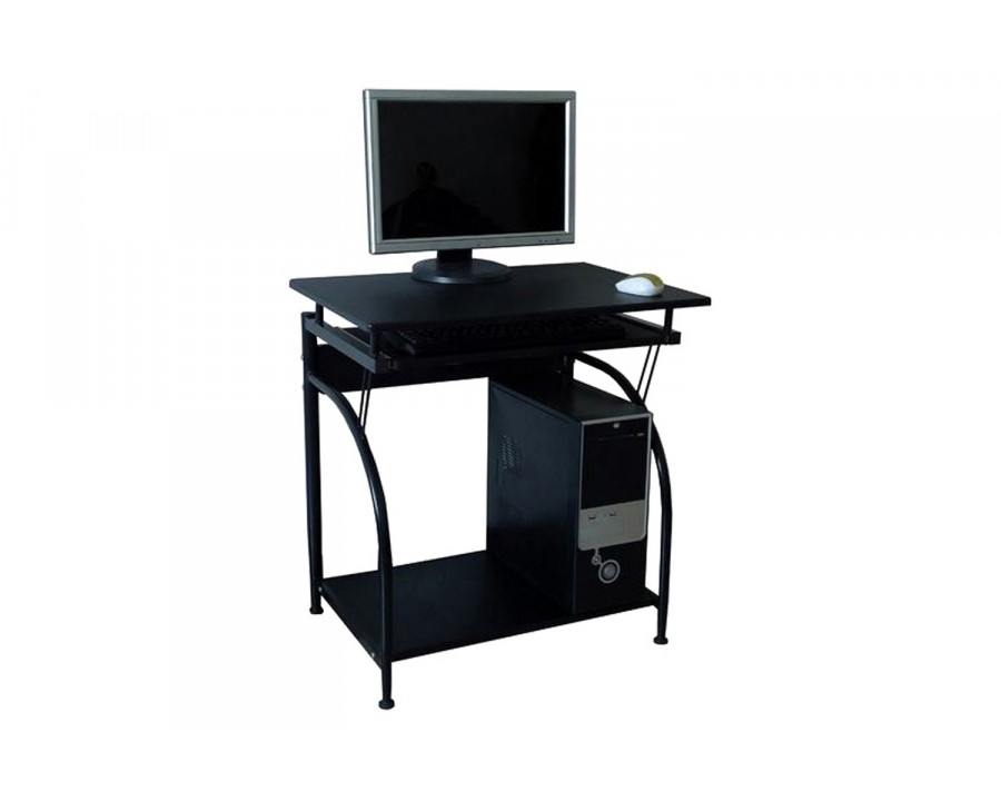 FaFurn - Computer Desk with Pullout Keyboard Tray and Bottom Shelf