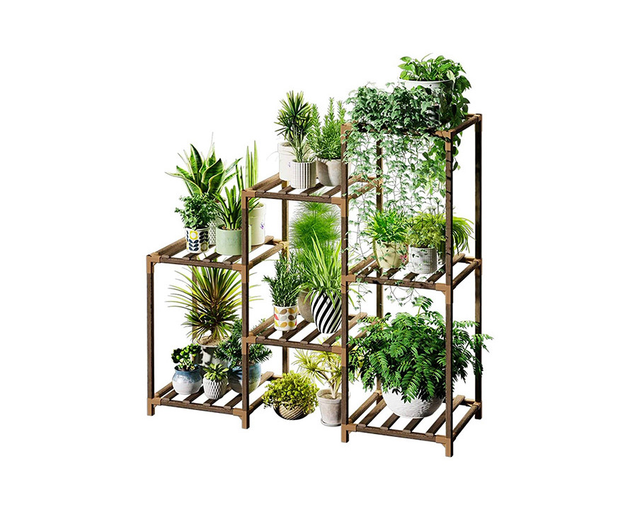 FaFurn - 3-Tier Indoor Outdoor Wooden Plant Stand