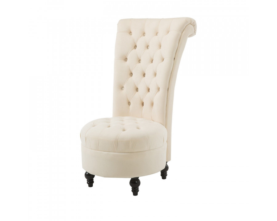 FaFurn Tufted Accent Chair - Cream