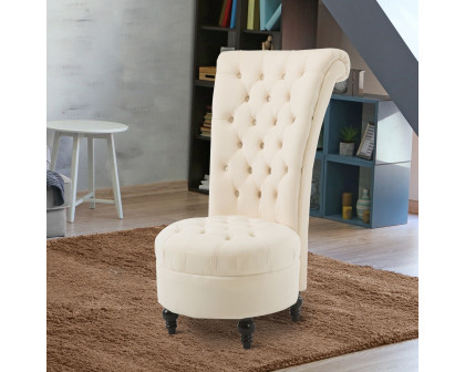 FaFurn Tufted Accent Chair - Cream