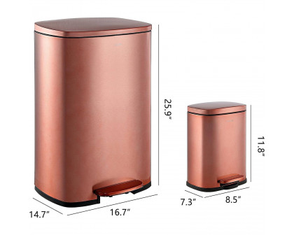 FaFurn - Set of 2 13 Gallon/1,3 Gallon Trash Can