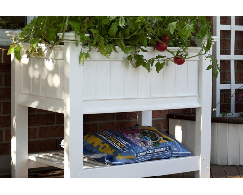 FaFurn - Elevated Planter Raised Grow Bed in White Vinyl