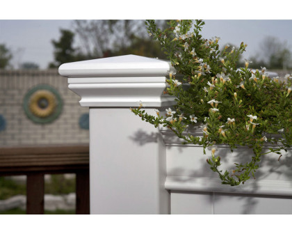 FaFurn Elevated Planter Raised Grow Bed in White Vinyl