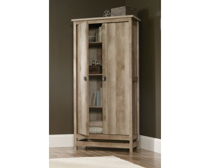 FaFurn - Cottage Style Wardrobe Armoire Storage Cabinet in Light Wood Finish