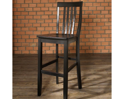 FaFurn - Set of 2 Classic Barstools Set in Black