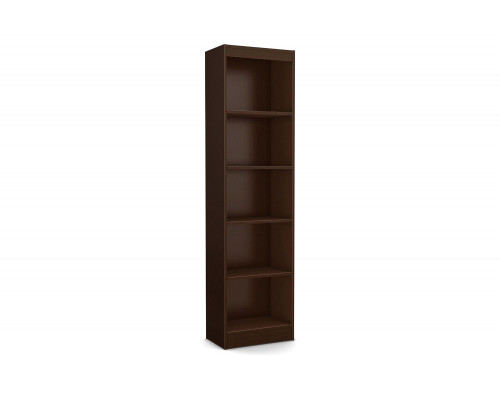 FaFurn - Chocolate Brown Wood Finish 71-Inch Tall 5-Shelf Bookcase