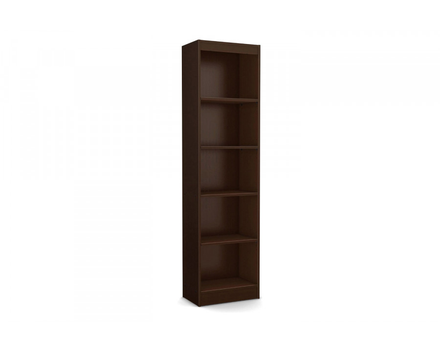 FaFurn - Chocolate Brown Wood Finish 71-Inch Tall 5-Shelf Bookcase