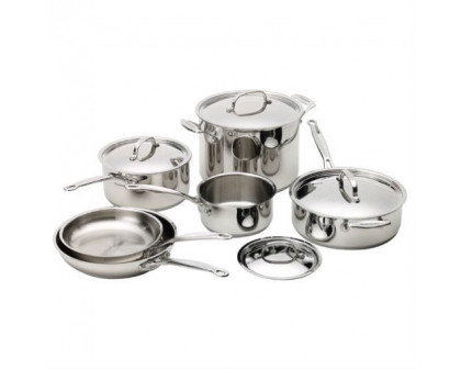 FaFurn - 10-Piece Cookware Set in Stainless Steel