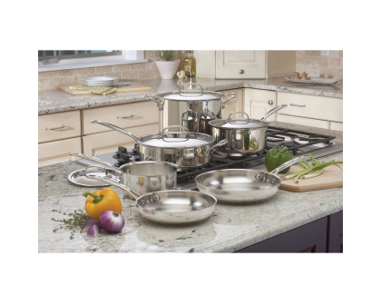 FaFurn - 10-Piece Cookware Set in Stainless Steel