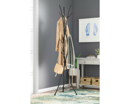 FaFurn Metal Tree Branch Style Coat Rack with Multiple Hooks - Black