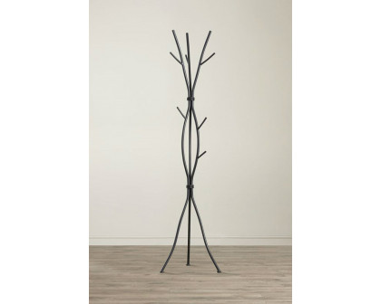 FaFurn Metal Tree Branch Style Coat Rack with Multiple Hooks - Black