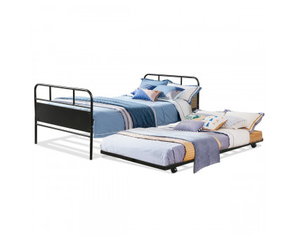 FaFurn - Twin Size Platform Daybed with Trundle Frame Set