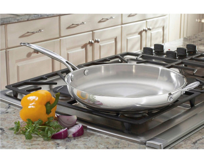 FaFurn - 12 Inch Cool Touch Stainless Steel Skillet