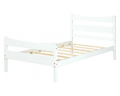 FaFurn - Farmhouse Style Pine Wood Platform Bed Frame