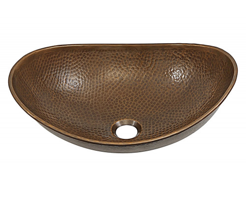 FaFurn - Hammered Copper Bath Vessel Sink Oval 19 X 14 Inch