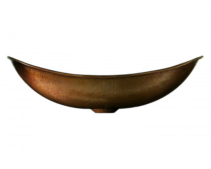 FaFurn - Hammered Copper Bath Vessel Sink Oval 19 X 14 Inch