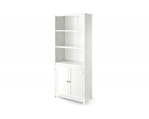 FaFurn - White Bathroom Linen Tower Towel Storage Cabinet with 3 Open Shelves