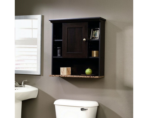 FaFurn - Bathroom Wall Cabinet with 3 Adjustable Shelves in Cinnamon Cherry, Wood